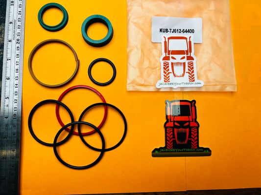 *Hydraulic Cylinder Rebuild Seal Kit Fits Kubota 7J612-64400 fits 7J612-64013 BX